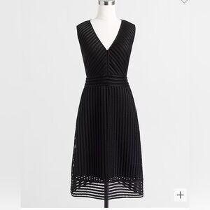 J Crew Factory - Black Striped eyelet dress Size 8